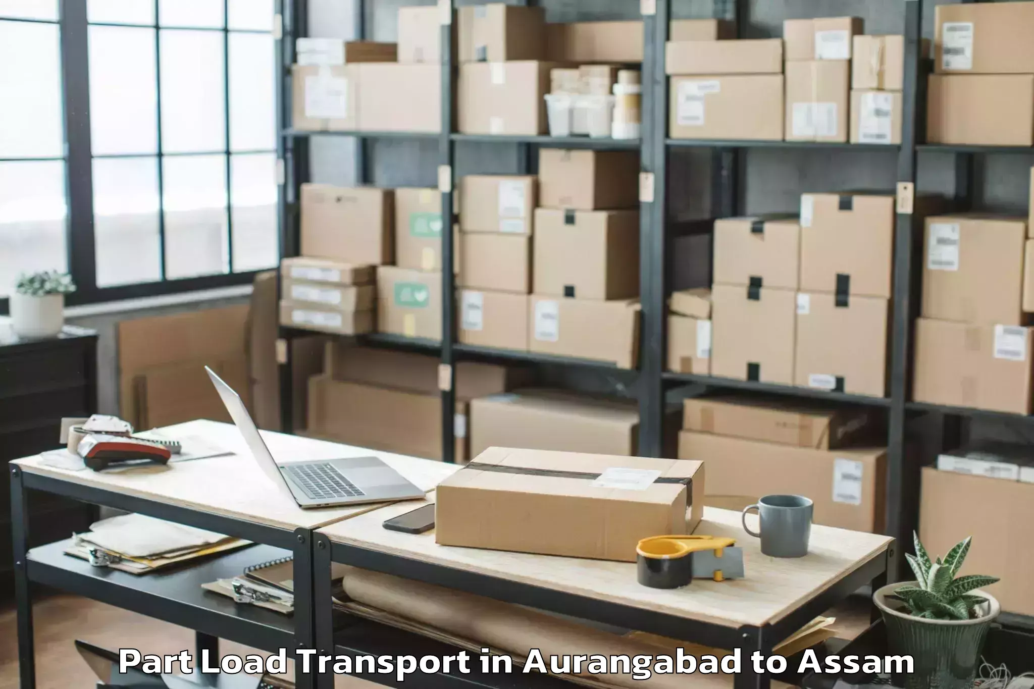 Top Aurangabad to Silchar Airport Ixs Part Load Transport Available